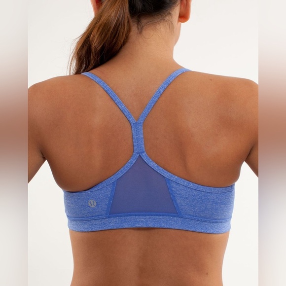 Lululemon Flow Y Bra IV Heathered Rocksteady Women Size 4? - Picture 2 of 6